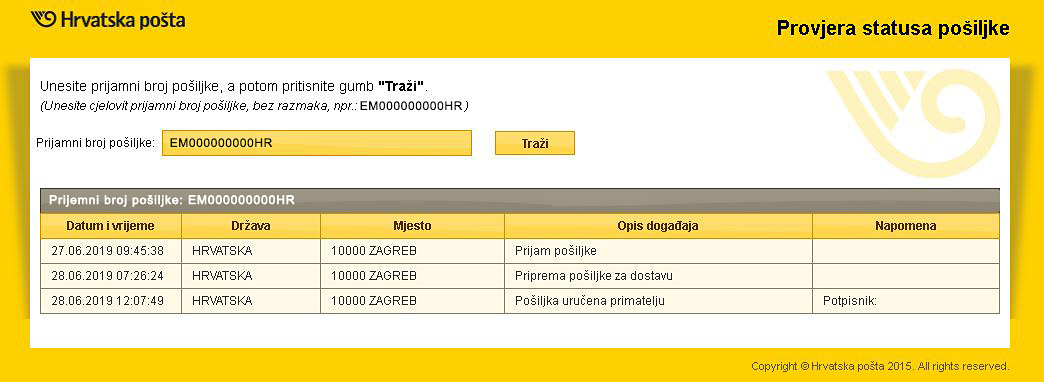 Hpexpres Track and Trace